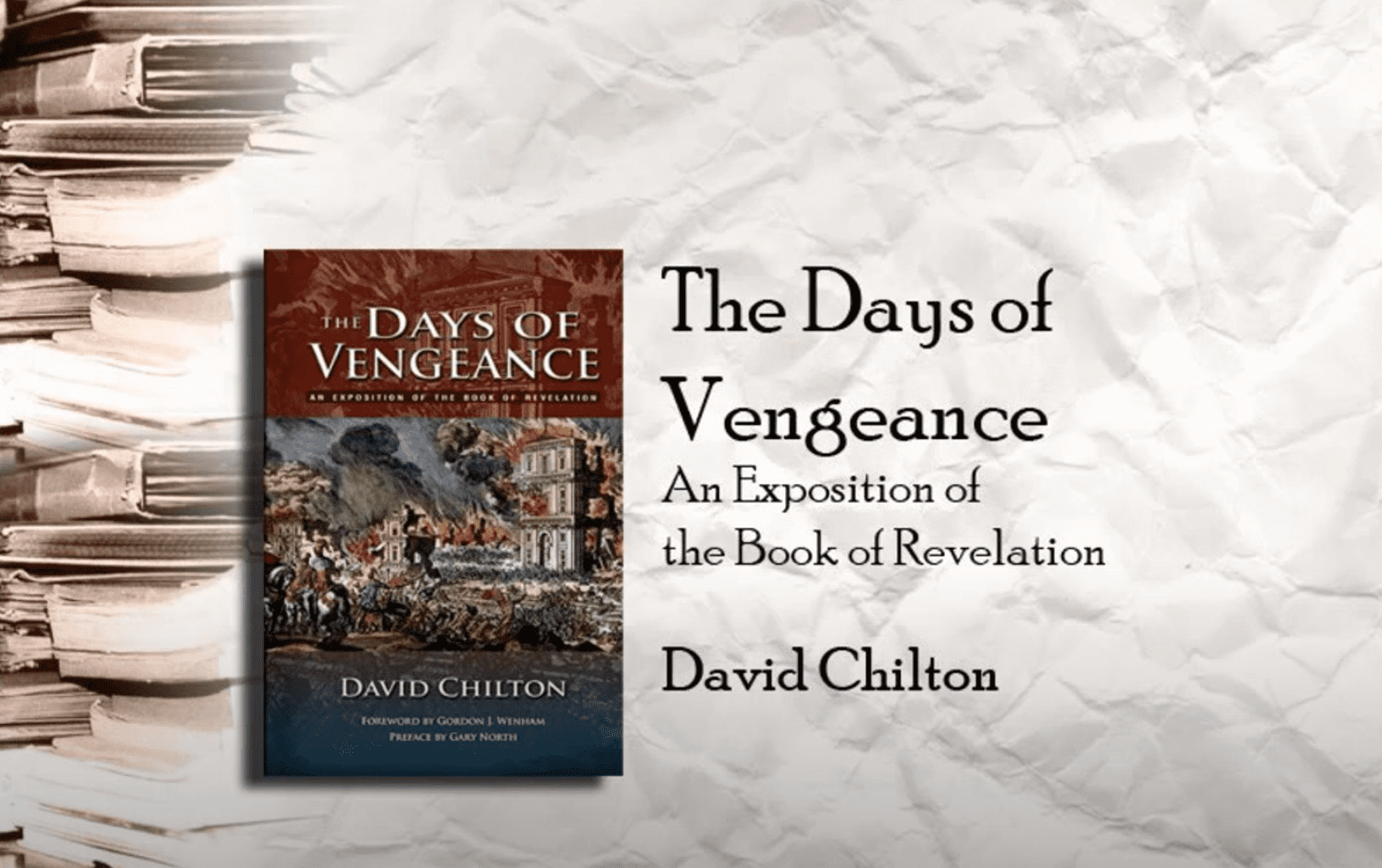 A book cover with an image of the days of vengeance.