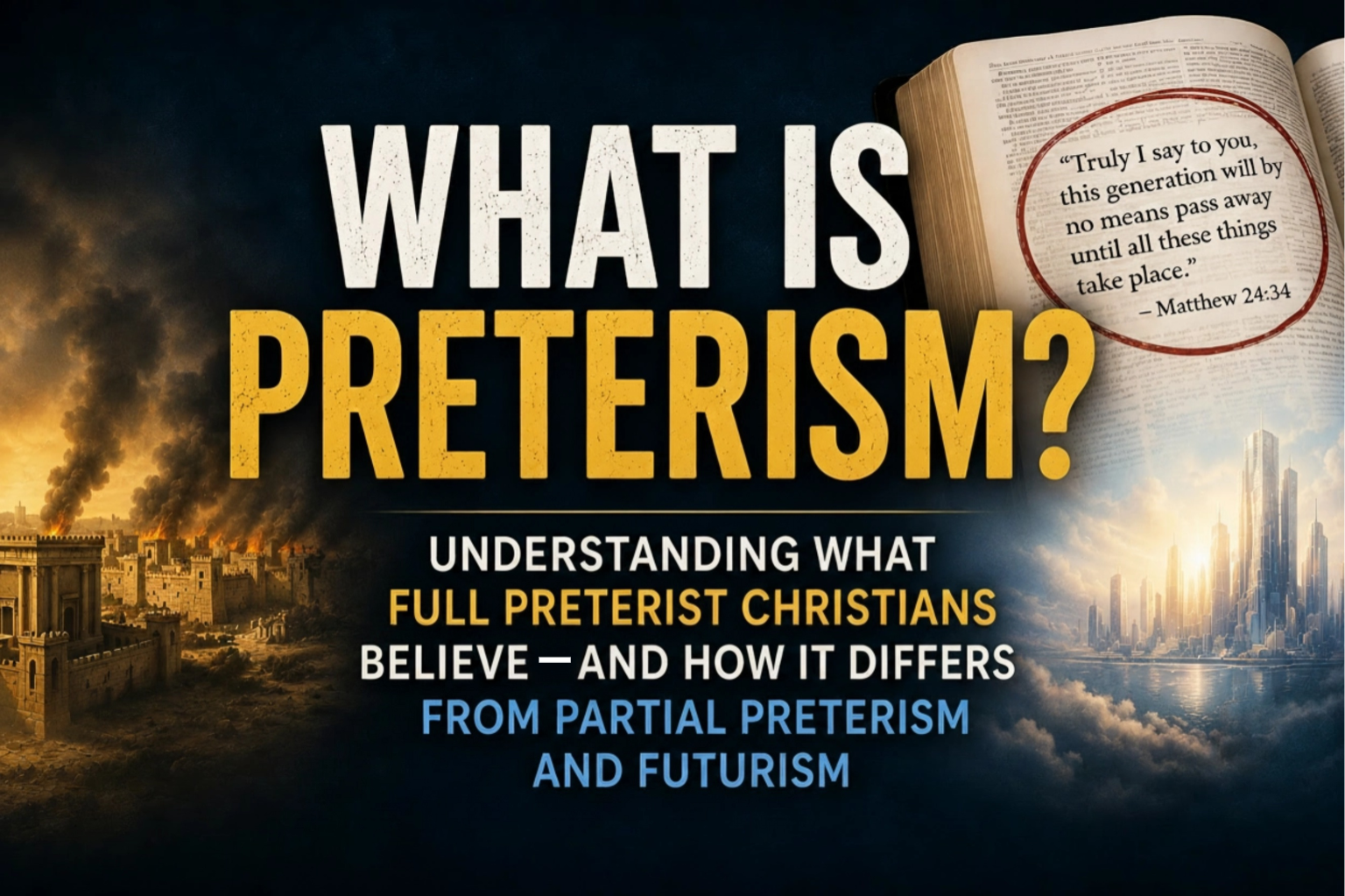 What is Preterism? Understand the differences between full preterists, partial preterists, and futurists.