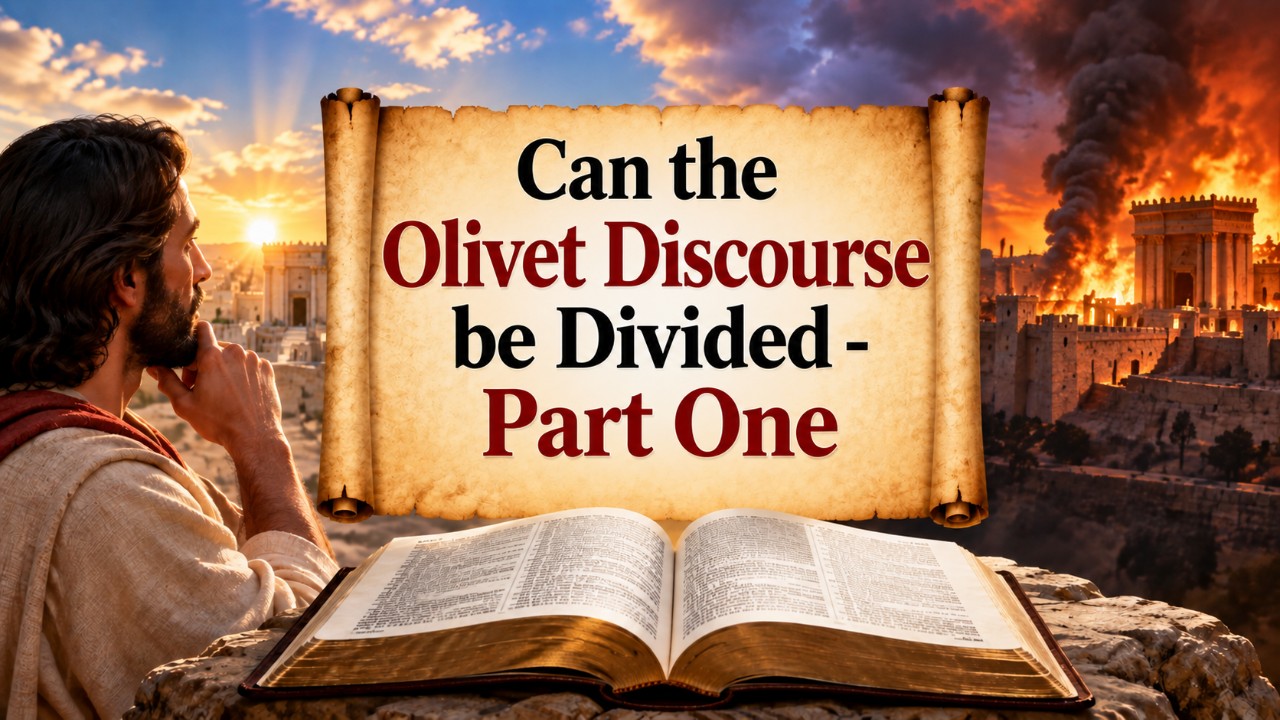 Jesus looking at a scroll asking: Can the Olivet Discourse be Divided (part one)?